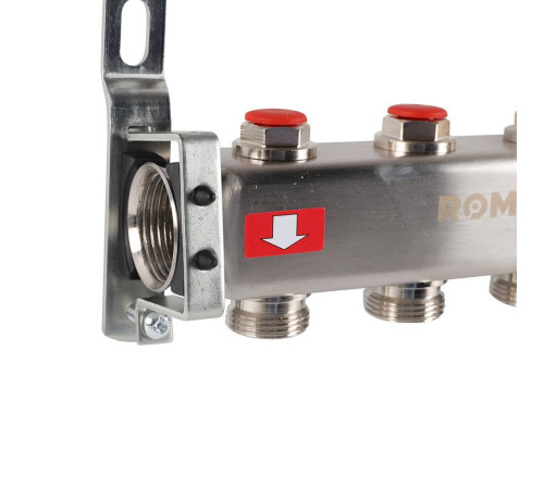 Коллекторная группа из нержавеющей стали ROMMER без расходомеров 4 выхода RMS-3200-000004