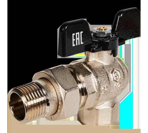 Кран шаровой угловой STOUT полнопроходной 1/2 ВР-НР со сгоном бабочка SVB-0008-200015