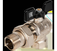 Кран шаровой угловой STOUT полнопроходной 3/4 ВР-НР со сгоном бабочка SVB-0008-200020