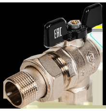 Кран шаровой угловой STOUT полнопроходной 3/4 ВР-НР со сгоном бабочка SVB-0008-200020