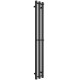 Полотенцесушитель электрический STOUT ROCK quadro 120х12 см черный матовый 3 опоры SHQ-R2Q0-012012