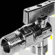 Кран шаровой угловой BUGATTI Miami 1/2x1/2 для стиральных машин 08840024