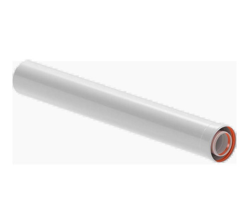 Удлинитель дымохода коаксиальный раструбный ROMMER 80/125 L 1000 мм RCA-8125-001000