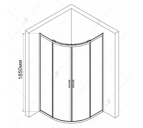 Душевой уголок RGW Classic CL-53 800x800 мм 06095388-11
