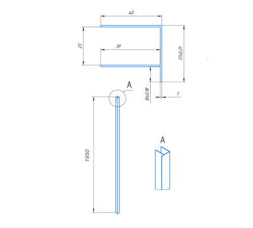 Профиль пристенный RGW A-11 195 мм 04271195-01