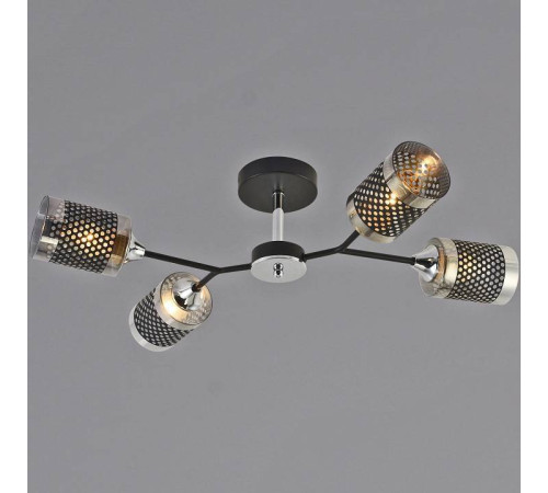 Люстра на штанге Reluce 01405-1 01405-3.3-04B BK+CR