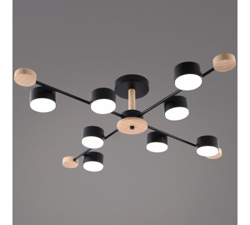 Люстра на штанге 03751 03751-0.3-08 BK+WOOD GX53