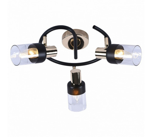 Спот De Markt 05903-0.8-03A BK+FGD 3 лампы черный золото 05903-0.8-03A BK+FGD