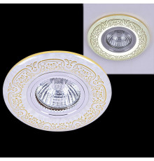 Встраиваемый светильник 09502-9.0-001MN MR16+LED3W WH/GD