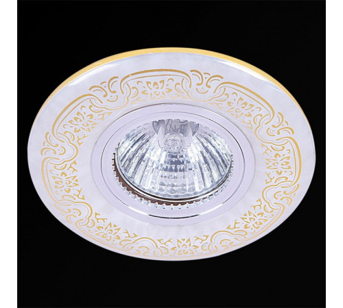 Встраиваемый светильник 09502-9.0-001MN MR16+LED3W WH/GD