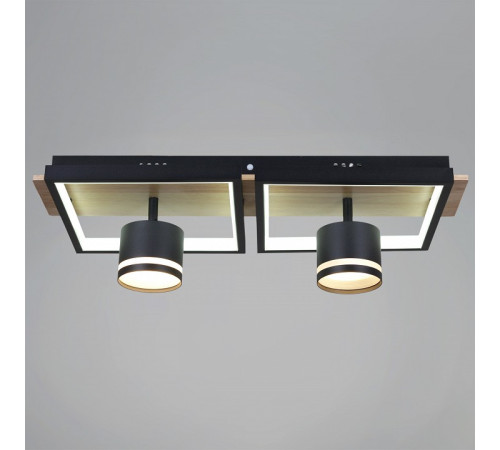 Накладной светильник De Markt Ракурс BK+WOOD 19560-0.3-2+2 BK+WOOD