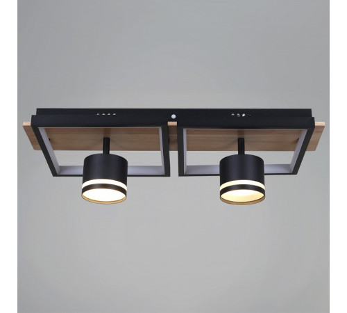 Накладной светильник De Markt Ракурс BK+WOOD 19560-0.3-2+2 BK+WOOD