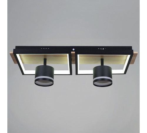 Накладной светильник De Markt Ракурс BK+WOOD 19560-0.3-2+2 BK+WOOD