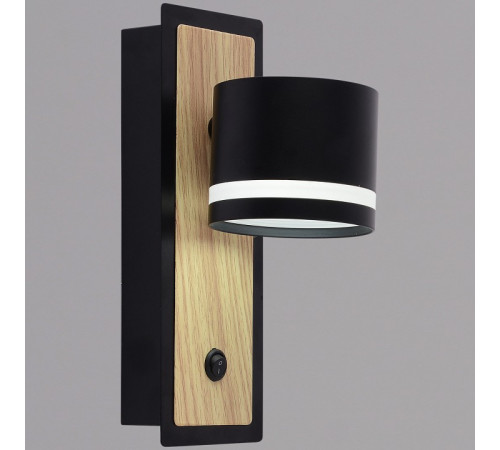 Бра De City 22540-0.2-01 BK+WOOD