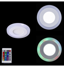 Встраиваемый светильник  50503-9.0-001TM LED3+3W  WH/DL+RGB