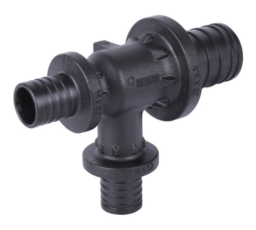 Тройник REHAU RAUTITAN PX 25-16-16 с уменьшенным боковым и торцевым проходом 11600821001