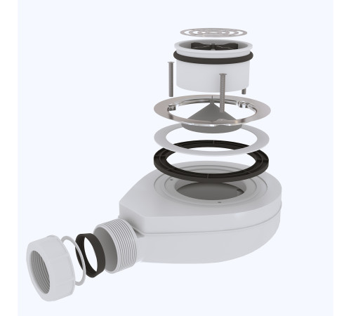 Сифон для душевого поддона RGW S-016-1 Волна графит 90 мм 502411161-02