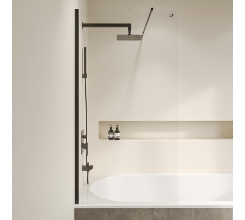 Шторка на ванну RGW Screens SC-051B 900х1500 мм профиль черный 351105109-14