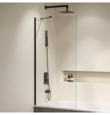 Шторка на ванну RGW SC-150B 700х1500 мм профиль черный стекло прозрачное 351115007-14