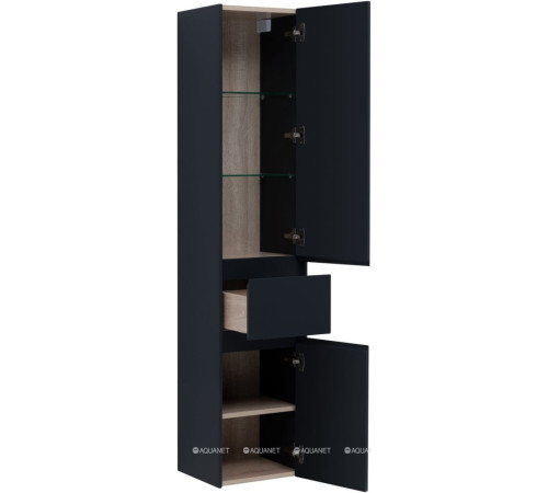 Шкаф-пенал Aquanet Бруклин 35 антрацит матовый 00310138