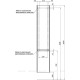 Шкаф-пенал Aquanet Гласс 35 левый белый 00249946