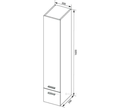 Шкаф-пенал Aquanet Верона 30 L белый 00187781