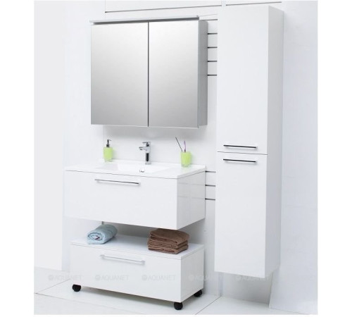 Пенал De Aqua Тока 1s R с бельевой корзиной белый 1700х300 мм 00167382