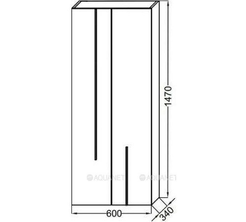 Шкаф-пенал Jacob Delafon Nouvelle Vague 60 см фактурный дуб EB3046RU-E73