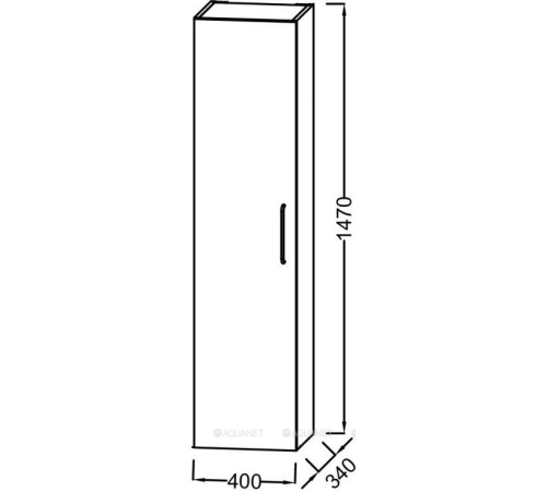 Шкаф-пенал Jacob Delafon Odeon Rive Gauche 40 см левый фуксия сатин ручки золото EB2570G-R8-S16