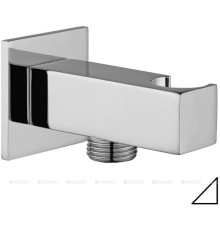 Шланговое подсоединение с держателем Paffoni QUADRO 1/2 белый матовый ZSUP032BO