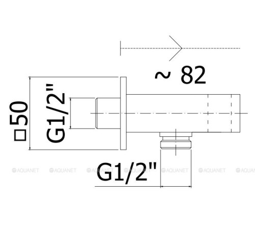 Водорозетка 1/2 с держателем Paffoni QUADRO metal хром ZSUP032CR