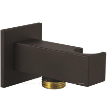 Водорозетка 1/2 с держателем Paffoni QUADRO metal черный матовый ZSUP032NO