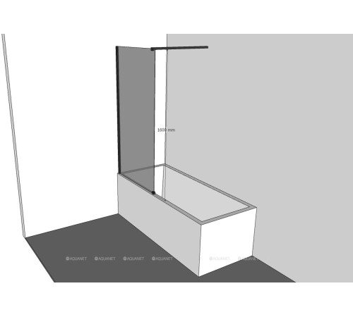 Шторка на борт ванны Allen Brau Infinity 3 800 мм прозрачное стекло 3.21065.60