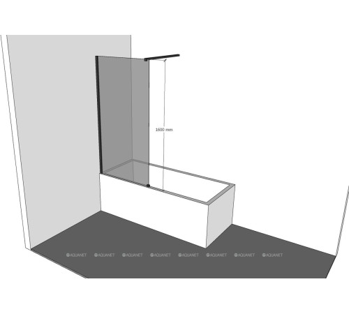 Шторка на борт ванны Allen Brau Infinity 3 800 мм тонированное стекло 3.21066.60.T