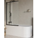 Душевая шторка на ванну BelBagno LUCE 100x145 см черный прозрачное стекло LUCE-VF-11-100/145-C-NERO