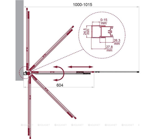 Душевая шторка на ванну BelBagno LUCE 100x145 см черный прозрачное стекло LUCE-VF-11-100/145-C-NERO
