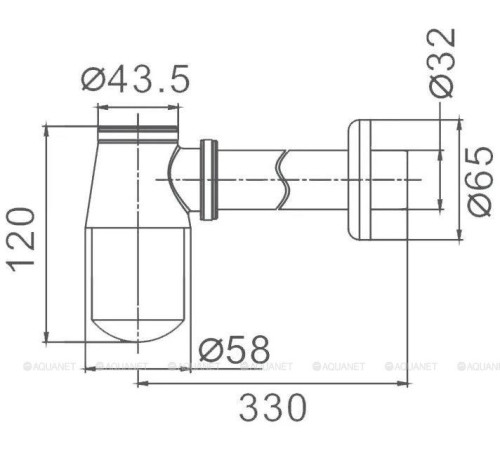 Сифон для раковины Haiba HB80 хром HB80