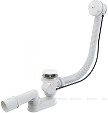 Сифон для ванны AlcaPlast белый 80 см A51BM-80