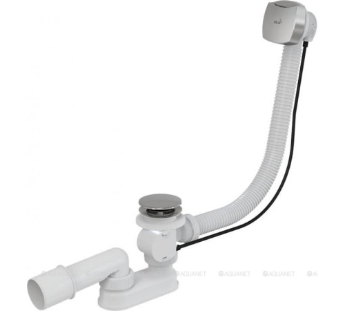 Сифон для ванны AlcaPlast автомат хром 80 см A51CRM-80