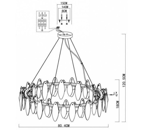 Подвесная люстра ST-Luce Ancona SL1227.303.12