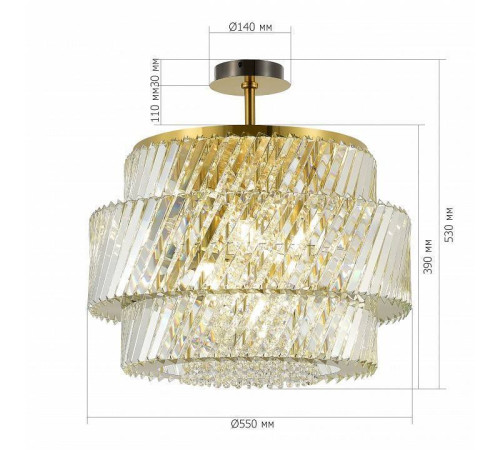 Люстра на штанге ST-Luce RITZ SL6138.313.12