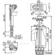 Выпускной комплект AlcaPlast SA08AS 1/2 с двойной кнопкой и впускным механизмом A17 SA08AS 1/2 CHROM