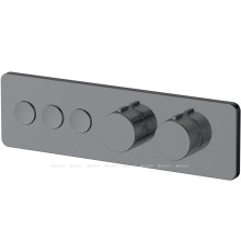 Смеситель встраиваемый Allen Brau Liberty X3 термостат 3 выхода Push key графит 5.33003-MG
