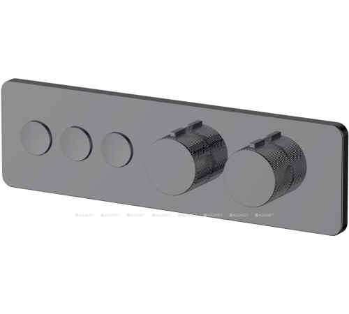 Смеситель встраиваемый Allen Brau Liberty X3 термостат 3 выхода Push key графит 5.33003-MG