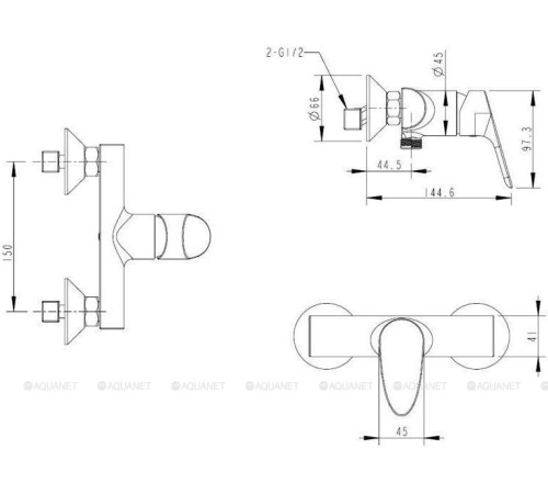 Смеситель для душа Bravat Drop F94898C