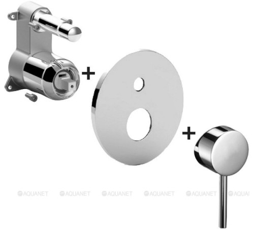 Смеситель встраиваемый для душа Paffoni Light PBOX на 2 выхода с кнопочным дивертором хром LIGBOX015CR