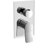 Смеситель встраиваемый для душа Paffoni TILT на 2 выхода металлическая накладка 120х190 мм хром TI018CR