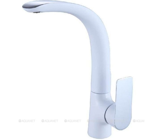 Смеситель для кухни Aquanet Arctic высокий хром/белый AF520-41CW