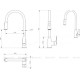Смеситель для кухни Haiba HB73816-7 с выдвижным изливом черный HB73816-7