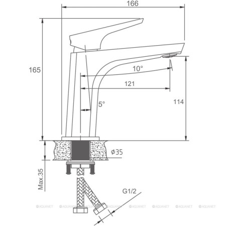 Смеситель для раковины Haiba HB10726-3 оружейная сталь HB10726-3
